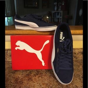 NIB Men’s Puma 1948 Vulc Blue/White Sneakers Sz8.5